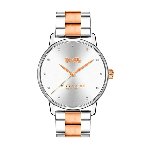 COACH Women's Grand Two Tone RG Bracelet Watch - Picture 1 of 4